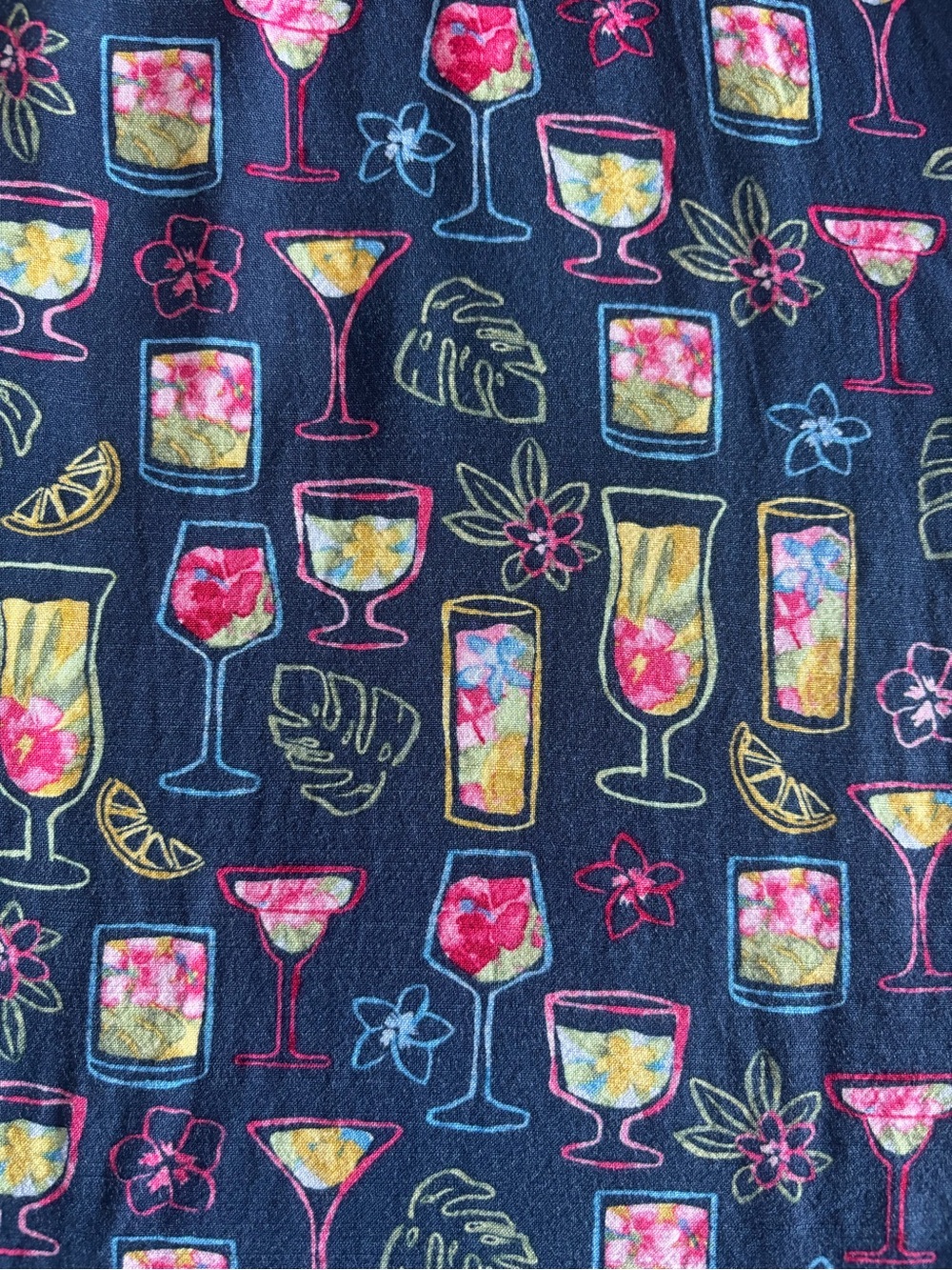 Tommy Bahama Veracruz Cay Electric Cocktails Camp Shirt - Horizon Blue, size L - Picture 3 of 6